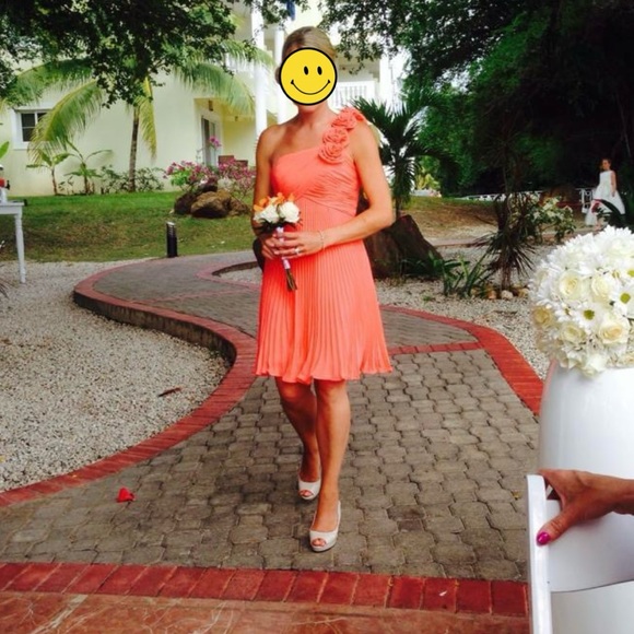 Beautiful Coral Bridesmaid Dresses - Picture 1 of 5